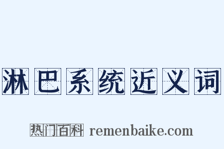 淋巴系统近义词是什么意思的图片